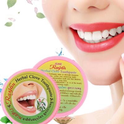 25g ISME Rasyan Herbal Clove Toothpaste Teeth Whitening Removing Tooth Stain New