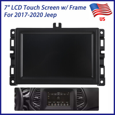 7'' LCD Touch Screen w/ Frame For 2017-2020 Jeep Compass Radio Navigation Replace