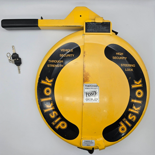 Disklok Steering Wheel Lock Small Yellow (2 Keys) 5035895000151 eBay