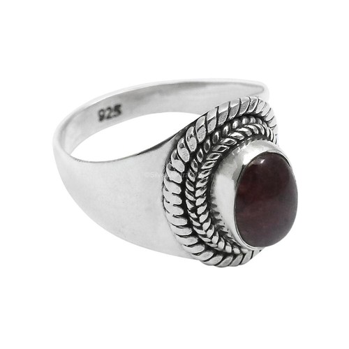 Turmalina Gema Octubre Cóctel Nuevo Anillo Joyería Talla 7 925 Plata de Ley - Imagen 3 de 9