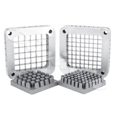 Replacement 1/2" and 3/8" Blade Assembly & Push Block for French Fry Cutter