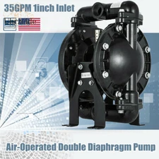 Air-Operated Double Diaphragm Pump 1" Inlet Outlet Petroleum Fluids 35GPM 120PSI