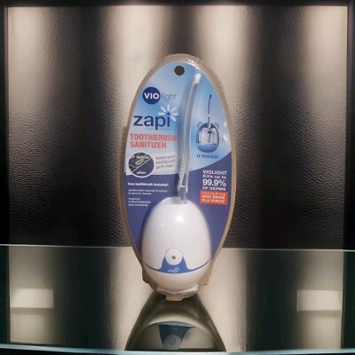 Zapi VioLight Toothbrush Sanitizer w/Free Toothbrush Kills Germs UV Light - New
