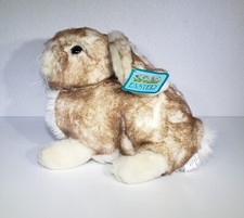 NWT Walmart Realistic Easter BUNNY Tan Brown White Soft Plush Stuffed Toy 12"NEW