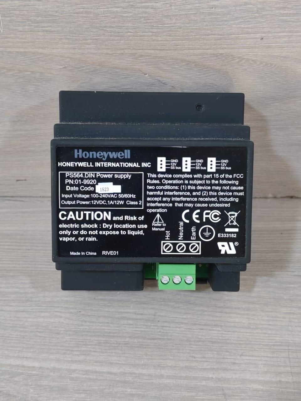HONEYWELL PS564 DIN POWER SUPPLY PN 01-9920 100-240VAC- NEW W/O BOX