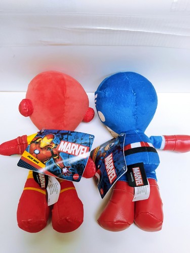 Marvel's Avengers Ironman & Captain America Collectible Plush 9" NEW W/Tags MINT - Picture 2 of 2