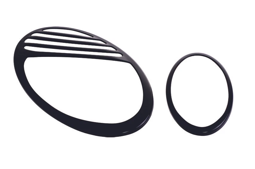 4 PCS BLACK HEAD LAMP RIMS FOR 2002-2006 MERCEDES BENZ Pre-Facelift W211 E-CLASS - Image 4 of 4