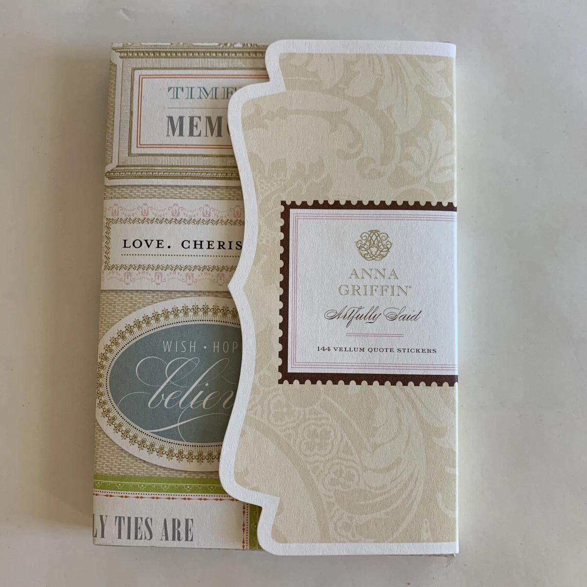 Anna griffin vellum quote stickers and cardstock Paper goods