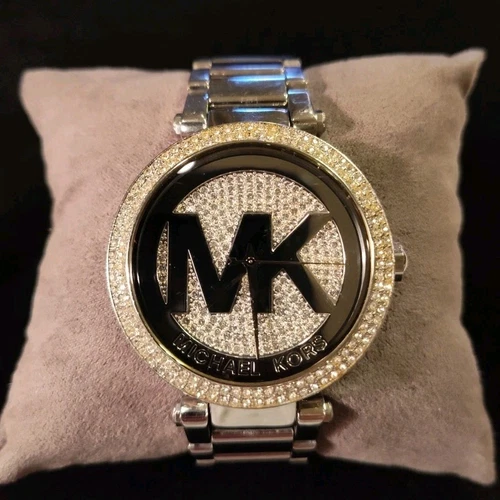 Orologio Michael Kors Parker MK5925 Donna Quarzo Acciaio Inox Logo Cristalli