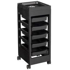 Hair Salon Storage Cart with Wheels & 5 Drawers Mobile Utility Trolley Station