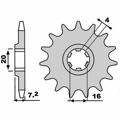 T4Tune 610312 Kette 420 - Z=12