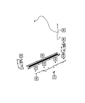 Genuine Mopar Rear Fascia Wiring 68628300AA