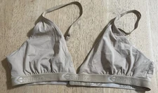 ethika women’s double lined nude modal triangle bra, adjustable straps; size S