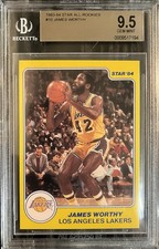 1983 Star All-Rookies #10 James Worthy Rookie RC HOF Lakers BGS 9.5 GEM MINT