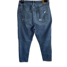 American Eagle Women's Mom Jeans Size 4 Regular Blue Denim Distressed
