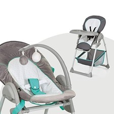 Hauck Sit N Relax Seggiolone Pappa 3 in 1, Sdraietta Neonati con Posizione Nanna