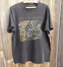 NEW Retro Alice In Chains Concert Tour 1993 Charcoal Cotton T-shirt