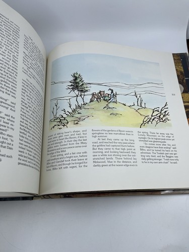 VTG Hobbit by J.R.R. Tolkien Illustrated 1989 Hardcover DJ Rare Book - Picture 22 of 24