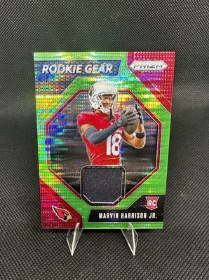 2024 Panini Prizm Marvin Harrison Jr. RC Green Pulsar Rookie Gear Patch
