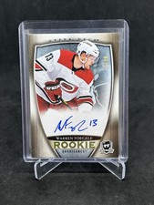 2018-19 Upper Deck The Cup Warren Foegele Gold Rookie Auto /36 #83 Hurricanes
