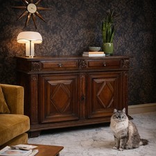 Antike Barocke Anrichte Walnuss Dekorationen XVIII Jhd Originell