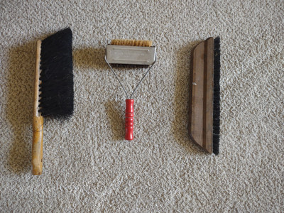 Vtg Brushes Lot of 3 Drafting/Screen Clean/LACO  with Wooden Handles Made In USA