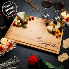 Custom Personalized Engraved Cutting Charcuterie Board Housewarming Wedding Gift