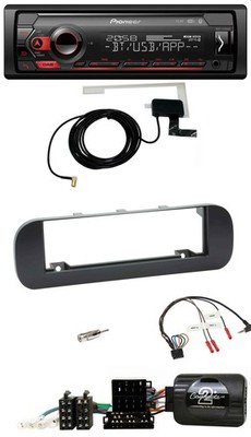 Pioneer DAB USB Lenkrad Bluetooth Autoradio für Fiat Panda 2012-2020 schwarz