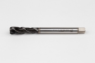 Haas M12x1.75 M HSS-E Spiral Flute Tap, 9mm Shank x 18mm Thread Length, 2.5XD