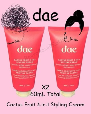 2x dae Cactus Fruit 3-in-1 Styling Cream 30ml ea. BN Hair Smoothing 60mL Total