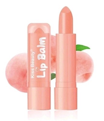 Peach Lip Balm Moisturizing Hydrating Gloss Stick   Natural Shine   Set Of 2 