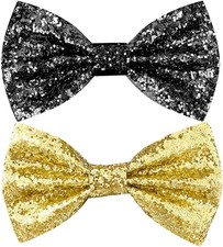 2 PACKS Unisex Sparkling Bow Tie   Sequin Shiny Bowtie for Casual Party Date Acc