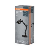 Tischlampe Metall Schwarz Osram E27 Verstellbar H:40 Cm Arbeitsleuchte BüRo