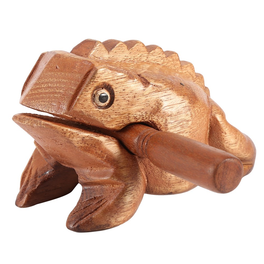1 Thailand Traditional Craft Wooden Lucky Croaking Musical Instrument For