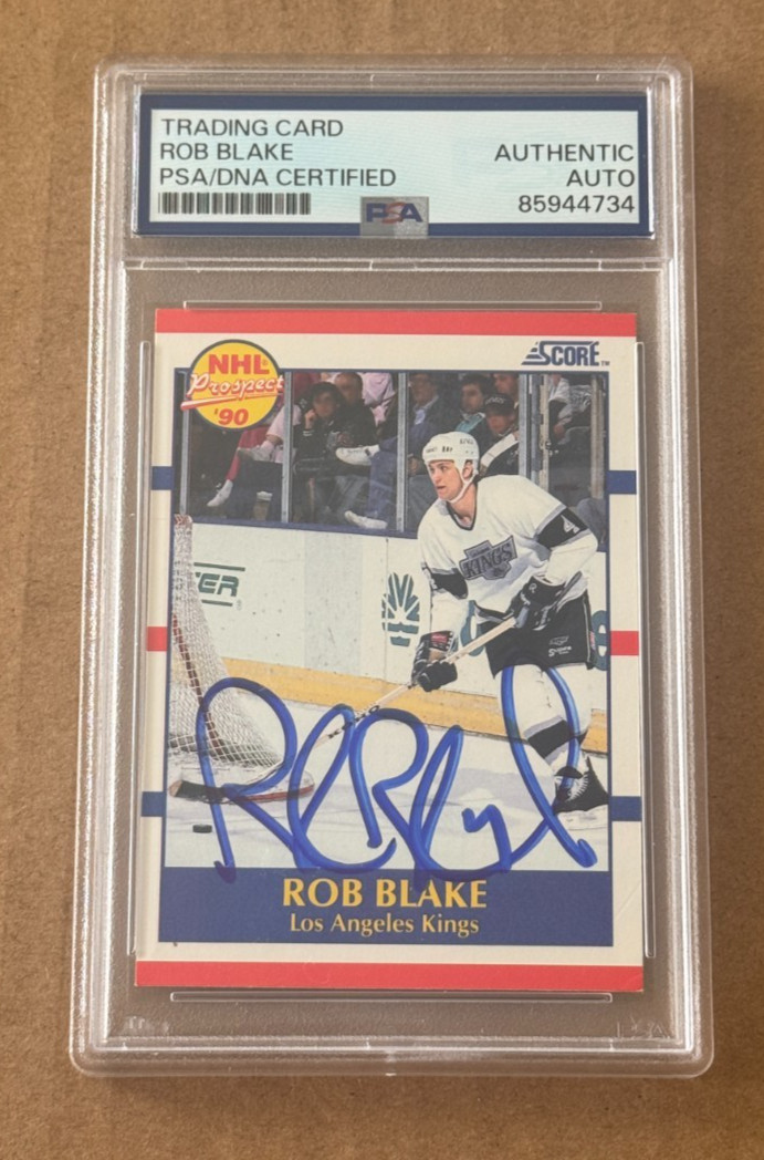 ROB BLAKE SIGNED 1990-91 SCORE  RC PSA/DNA HAND SIGNED