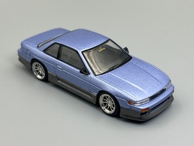 Nissan Silvia Vertex S13 240SX Coupe Blue and Gray 1/64 scale Tarmac Works