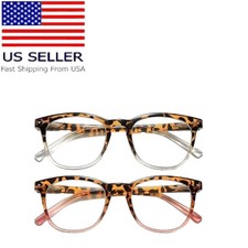 Reading Glasses Cat Eye Blue Light Blocking 2 Piece Set Strength 1.50