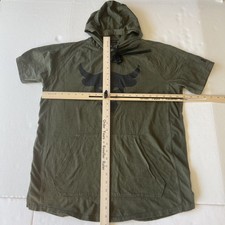 Under Armour Project Rock The Charged Cotton Tee Hoodie Men  s Medium Green S/S