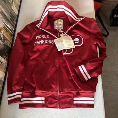 Mitchell & Ness Phillies World Champions 1980 Full Zip Jacket Red White 48 XL