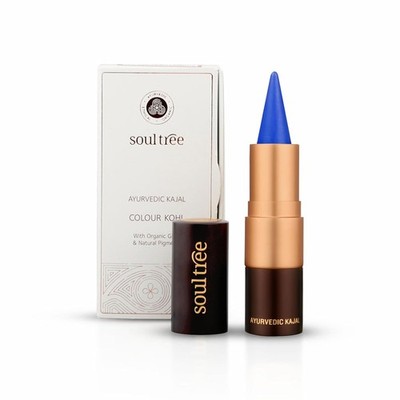 SoulTree Ayurvedic Kajal | True Blue Kajal 005 | Blue Shade 3gm