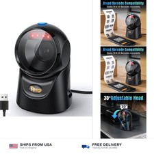 Tera Barcode Scanner Handsfree Omnidirectional: Desktop 1D 2D QR USB Wired Ad...