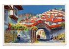 Artist Postcard 1937 View of a Tobacco Village from Dupnitsa District in Bulgaria