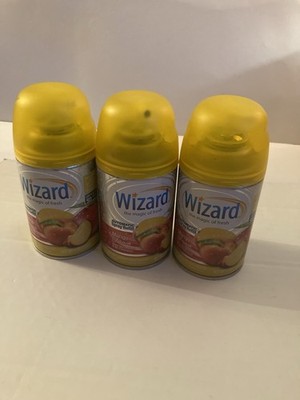 Wizard automatic spray refill 3 mango peach air fresheners fits air wick glade