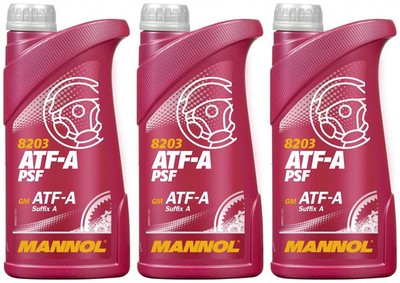 3l Mannol 8203 ATF-A PSF Servolenkung, Hydrauliköl 3x1l 