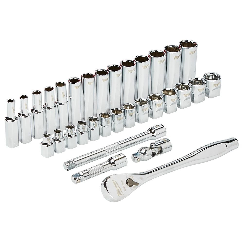 Milwaukee 48-22-9508 38 in Drive 32pc Ratchet - Socket Set Metric New 13490₽