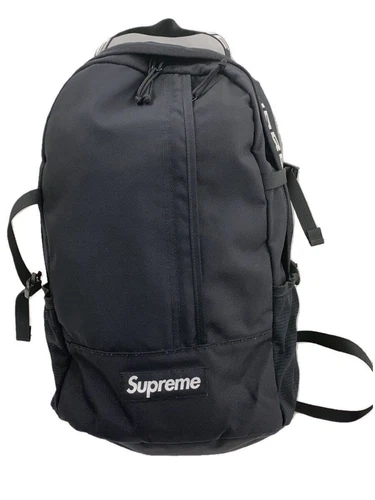 Supreme Sac à Dos Sac à Dos Nylon Noir 18SS avec Rayures Occasion
