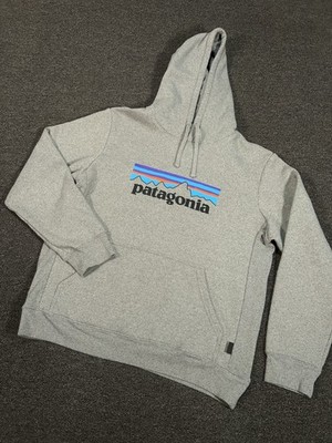 Patagonia Uprisal Fitz Roy Hoodie Mens Medium Gray Graphic Sweatshirt