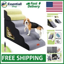 Sturdy 30-inch Pet Stairs: 6 Steps of Comfort for Small  Older Dogs - Grey