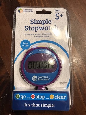 Learning Resources Simple Stopwatch 3 Button - Ages 5-Up Purple/Blue LER0808