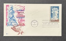 1972 US FDC #1453 National Parks Centennial: Yellowstone Cover Craft Insert